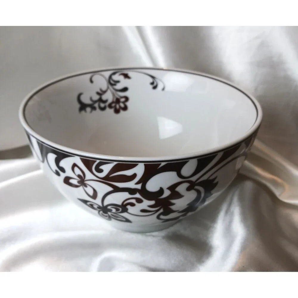 MIKASA CHOCOLATE SWIRL CEREAL/SOUP BOWL